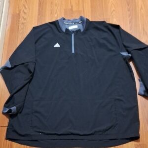 Adidas Men's Black and Gray Windbreaker